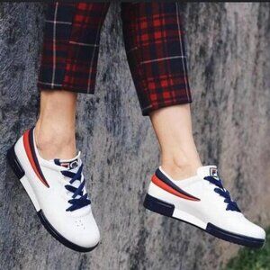 Melissa + Fila Blue White Women's Lace Up Sneakers
